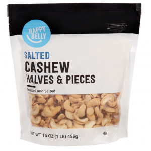 Happy Belly Cashew Halves & Pieces, Roasted & Salted, 16 Ounce @ Amazon