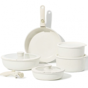 CAROTE 11pcs Pots and Pans Set, Nonstick Cookware Set Detachable Handle @ Amazon