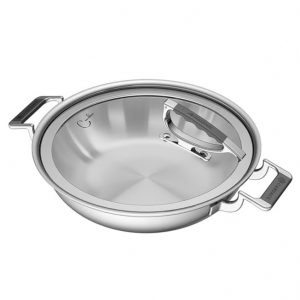 CookCraft 12-Inch Dual Handle Casserole with Glass Lid @ Focus Camera