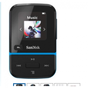 SanDisk 32GB Clip Sport Go MP3 Player Blue Certified Refurbished for $25.99 @Wirelessoemshop