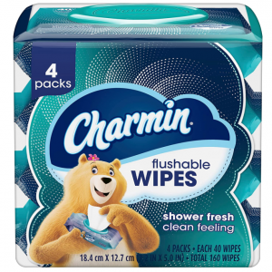 Charmin 可冲湿纸巾 40抽 4包装 @ Amazon