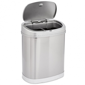 Amazon Basics Automatic Hands-Free Stainless Steel Trash Can - 30-Liter, 2 Bins @ Amazon