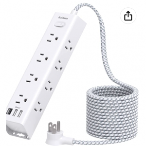 7% off Surge Protector Power Strip - 10 FT Extension Cord @Amazon