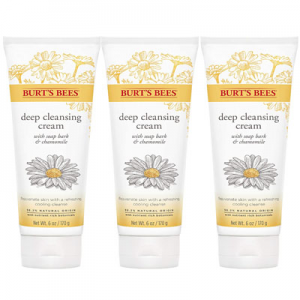 Burt's Bees Deep Facial Cleansing Cream with Chamomile, 6 Ounce (Pack of 3) @ Amazon