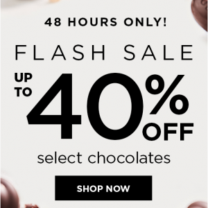 48 Hours Only! Up to 40% Off Flash Sale @ Godiva