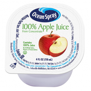 Ocean Spray 100% Apple Juice Cups, 4 Ounce (Pack of 48) @ Amazon