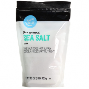 Happy Belly Sea Salt, Fine Ground, 16 Ounce @ Amazon