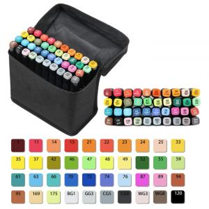 iSunful 40 Colors Marker Pens Set Dual Tip Colored Artist Markers @ Amazon