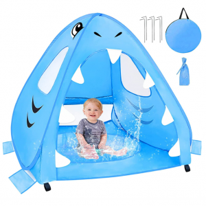 TURNMEON Shark Baby Beach Tent, Pop Up Baby Pool Tent UPF 50+ UV Protection @ Amazon