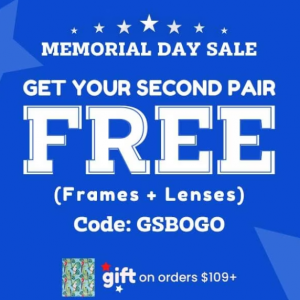 Memorial Day Sale - Buy 1 Get 1 Free (Frames + Lenses) @ Glasses Shop