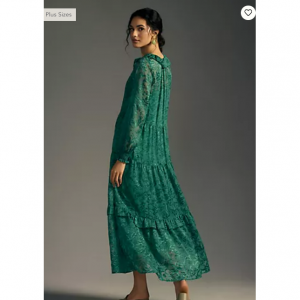 By Anthropologie The Marais Maxi Dress: Satin-Burnout Edition