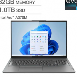 Lenovo Slim 7i 16 Intel laptop (2K 144Hz, i7-12700H, A370M, 32GB, 1TB) for $899.97 @Costco