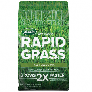 Scotts Turf Builder Rapid Grass Tall Fescue Mix, Combination Seed and Fertilizer, 5.6 lbs. @Amazon
