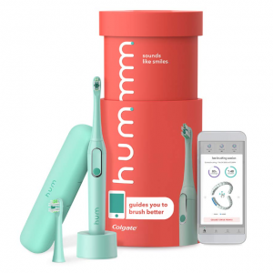 hum by Colgate Smart Electric Toothbrush Kit, Rechargeable Sonic Toothbrush with Travel Case & Bon