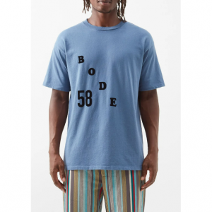 BODE Flocked-logo cotton-jersey T-shirt