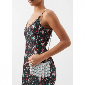 PACO RABANNE Flower-disc chainmail shoulder bag