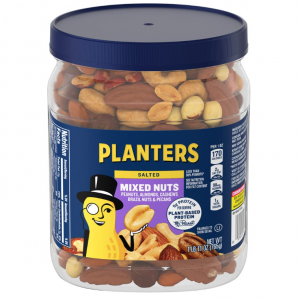 PLANTERS Mixed Nuts, Salted, 27 oz, Resealable Jar @ Amazon
