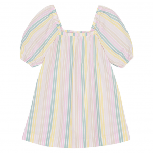 GANNI 条纹棉迷你连衣裙