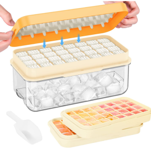 PHINOX Ice Cube Tray With Lid and Bin PHINOX Ice Cube Tray With Lid and Bin, 2 trays @ Amazon