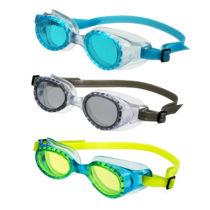 Dolfino Youth Latex Free Swim Goggles with Silicone Strap and UV Protection (3 Pack) @ Walmart