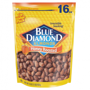 Blue Diamond Almonds Honey Roasted Snack Almonds, Honey Roasted, 1 Pound (Pack of 1) @ Amazon