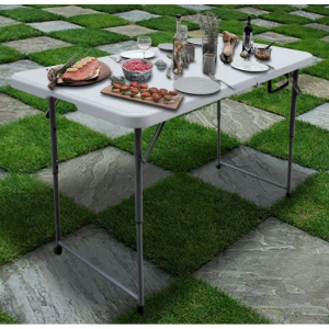 4' Folding Banquet Table Off-White - Plastic Dev Group @ Target
