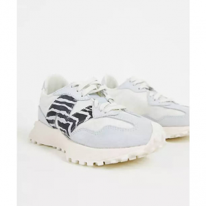 Extra 20% Off New Balance 327 sneakers in pastel blue and zebra @ ASOS US
