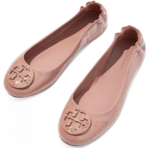 Tory Burch Women's Minnie Travel Leather Ballet Flats Sale @ Bloomingdales 