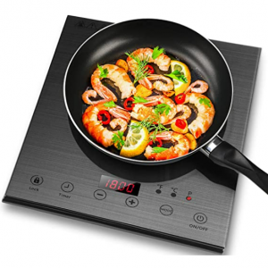 KXITGSIMRE 1800W Electric Induction Burner Cooktop with Child Safty Lock, 17 Power Levels @ Amazon
