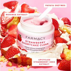 New! Strawberry Shortcake Clean Cleanser + Makeup Removing Balm 100ml @ Farmacy Beauty