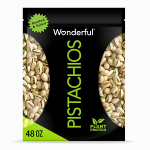 Wonderful Pistachios, In-Shell, Roasted & Salted Nuts, 48oz Resealable Bag @ Amazon