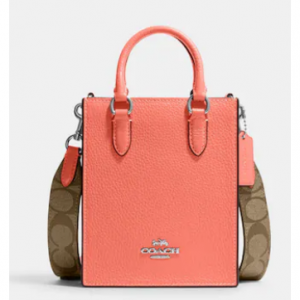 Coach North South Mini Tote With Signature Canvas @ Coach Outlet, 70% OFF