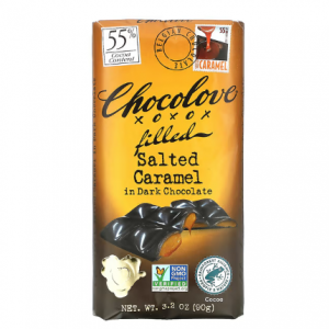 Chocolove, 焦糖夹心黑巧克力，55% 可可，3.2 盎司（90 克）