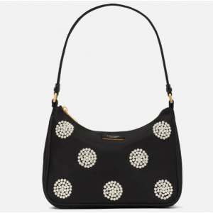 Kate Spade New York Sam Pearl Embellished Small Nylon Shoulder Bag