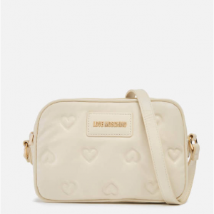 Love Moschino Heart Quilted Faux Leather Camera Bag