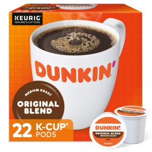 Dunkin' Original Blend Coffee, Keurig® K-Cup® Pods, Medium Roast, 22/Box @ Quill