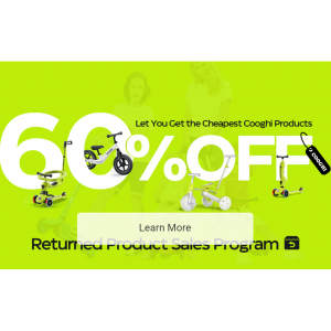 $30 off First Order + Extra 60% off Cooghi Returned Products Sales