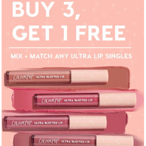 Ultra Lip Sale: B3G1 Free @ ColourPop