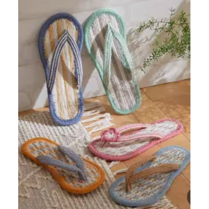 インド綿ルームサンダル(足裏さらさら・洗える綿混)