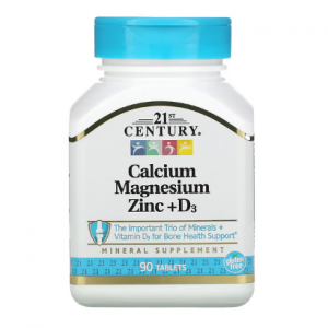 21st Century, 钙镁锌 + D3，90 片