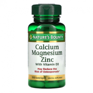 Nature's Bounty, 含维生素 D3钙镁锌，100 粒包衣胶囊