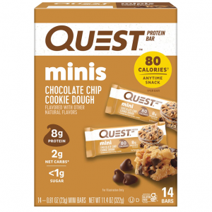 Quest Nutrition Mini Chocolate Chip Cookie Dough Protein Bars, 14 Count @ Amazon