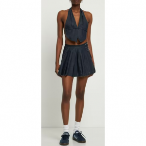 Sami Miro Vintage Butterfly deadstock raw denim halter top