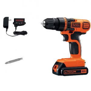 BLACK+DECKER 20V 无绳电钻 带充电器 @ Amazon