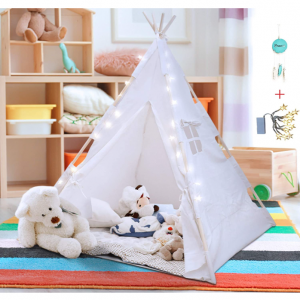 Orian Teepee Tent for Kids, LED Star Lights, Dream Catcher, 59 x 45 x 45 inches @ Amazon