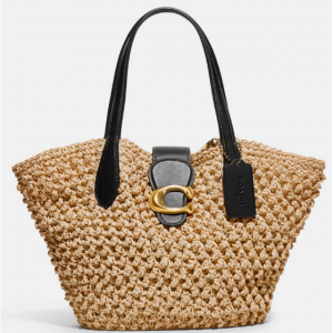 Coach 草编托特包