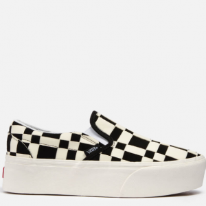 VANS 棋盘格厚底帆布鞋