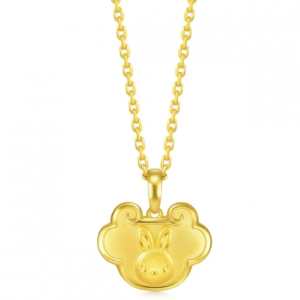 999.9纯金兔子吊坠，新生宝宝礼物