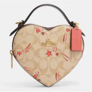 Coach Heart Crossbody In Signature Canvas With Heart And Star Print @ Coach Outlet