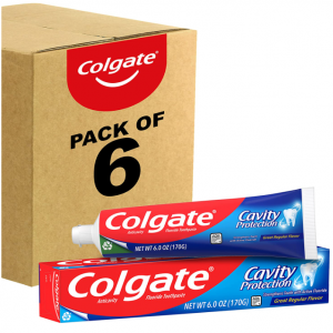 Colgate Cavity Protection Toothpaste with Fluoride - 6 Ounce (Pack of 6) @ Amazon